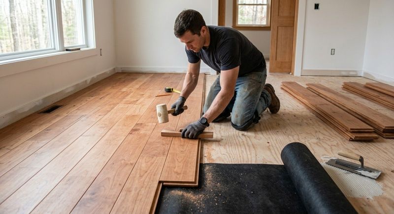 Cherry Floor Installation in Arlington, VA