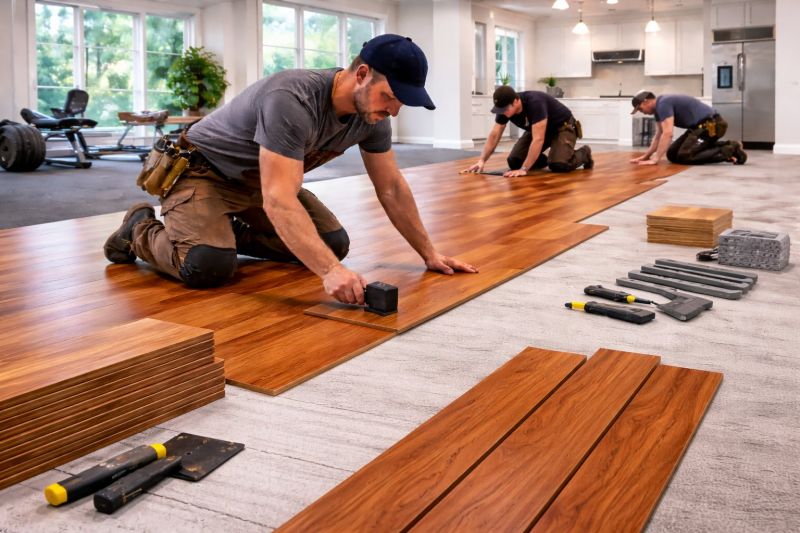 Cherry Floor Installation in Crownsville, MD