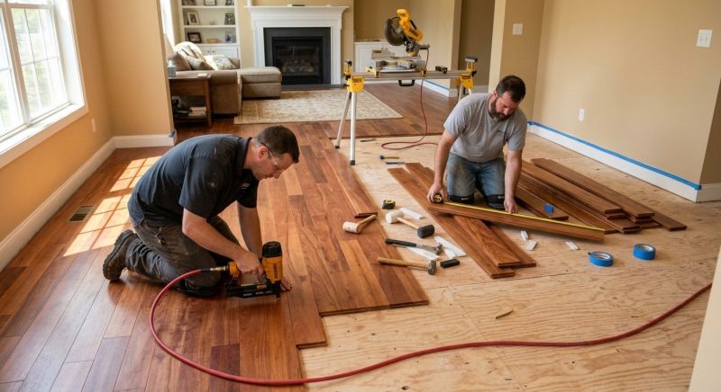 Cherry Floor Installation in Greenbelt, MD