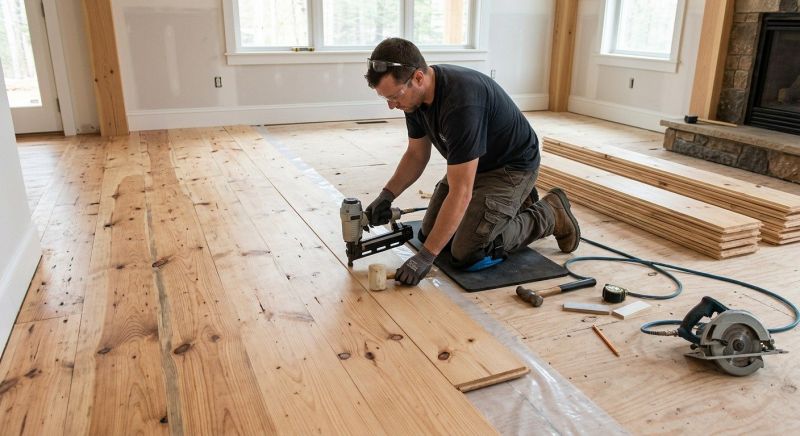 Pine Floor Installation in Bowie, MD