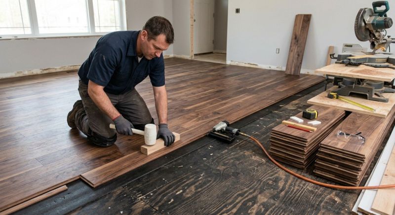 Walnut Flooring Installation in Bowie, MD